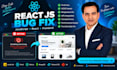fix react js website bugs and javascript frontend issues
