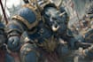 create a sci fi character art inspired by warhammer style