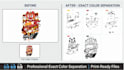 do screen design, print ready, separation
