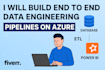 build data engineering pipelines on azure with etl, data lake and power bi