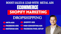 be your meta ads manager for facebook and instagram ads setup pixel for shopify