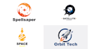 design a astronaut galaxy planet space rocket logo