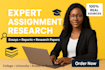 research expert assignment work for colleges or university