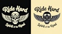 create beautiful biker skull logo