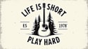 design awesome forest guitar logo