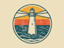 deaign a vintage lighthouse logo t shirt design