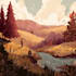 draw a landscape illustration