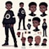 draw character design reference sheet