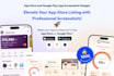 design screenshots for app store and google play store