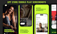 design the best app screenshot for app store and google play