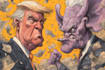 draw high quality political cartoon