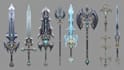 high quality weapon concept art for gaming and more