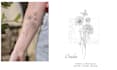draw delicate fineline birth flowers