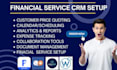 setup financial services crm dynamo software redtail junxure backstop affinity