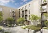 present 3d estate housing,condos design,surrounding masterplan,courtyard render