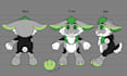 design custom plushie reference sheet stuffed animal character ych concept