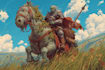 make a fantasy dnd party charecter art