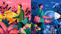 create colorful flat vector illustrations
