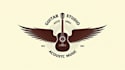 make eye catching winged guitar logo