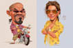 draw artistic cartoon caricatures