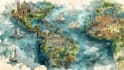 sketch watercolors custom illustrated maps in procreate
