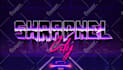 design a retro 80s synthwave 3d logo and neon text effect