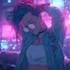 draw retrowave cyberpunk synthwave with my style