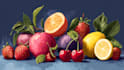 draw food, drink, fruit, vegetables illustration