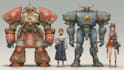 draw anime, mecha, armor, character, concept art or artwork