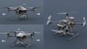 create 3d drone model, 3d drone animation, 3d industrial quadcopters animation