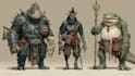 draw military concept art , monsters and characters