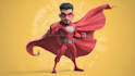 design premium superhero caricature character