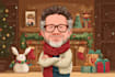 custom christmas cartoon caricature