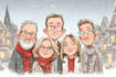 unique christmas cartoon caricature