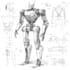 draw mecha robot character sheet design