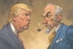draw high quality political cartoon