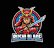do a modern samurai mascot logo
