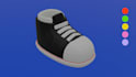model any low poly 3d shoes