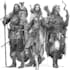draw dnd party art , fantasy characters illustration