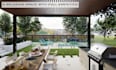 do custom backyard landscape design, patio layout, garden landscape, pool, deck