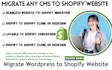transfer website t shopify lovable to shopify wordpress to shopify clone website