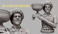sculpt 3d head bust model 3d face 3d portrait 3d bust statue printable stl file