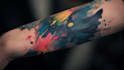 custom an abstract black tattoo design