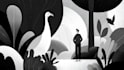 draw a black and white illustration for your project