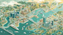 create vector map illustration for your business