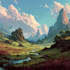digitally paint fantasy landscape