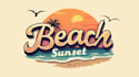 design an awesome beach sunset logo
