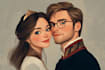 custom disney style couple character art