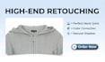 do symmetrical ghost mannequin, neck joint, clothing  editing