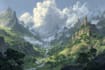 do fantasy background and landscape